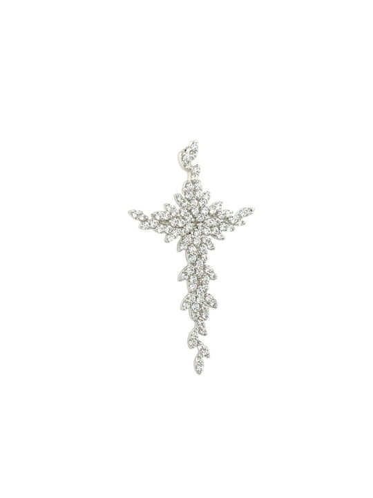 Xryseio Women's White Gold Cross 14K