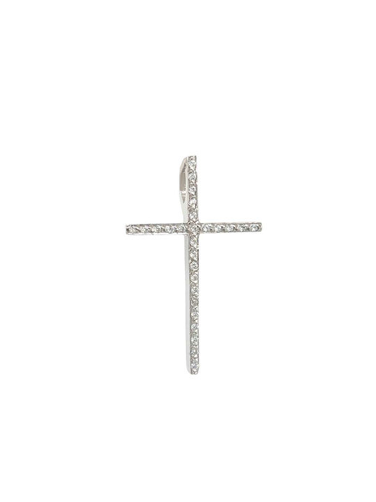 Xryseio Women's White Gold Cross 14K with Chain