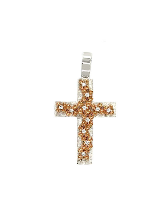 Xryseio Women's White Gold Cross 14K