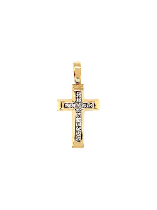 Xryseio Damen Gold Kreuz 14K