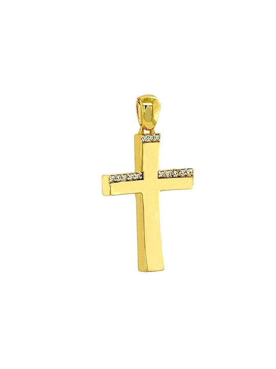 Xryseio Damen Gold Kreuz 14K