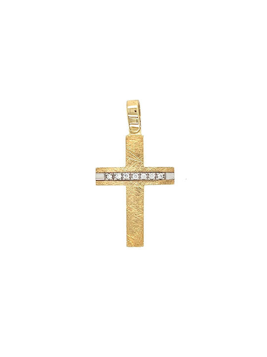 Xryseio Damen Gold Kreuz 14K