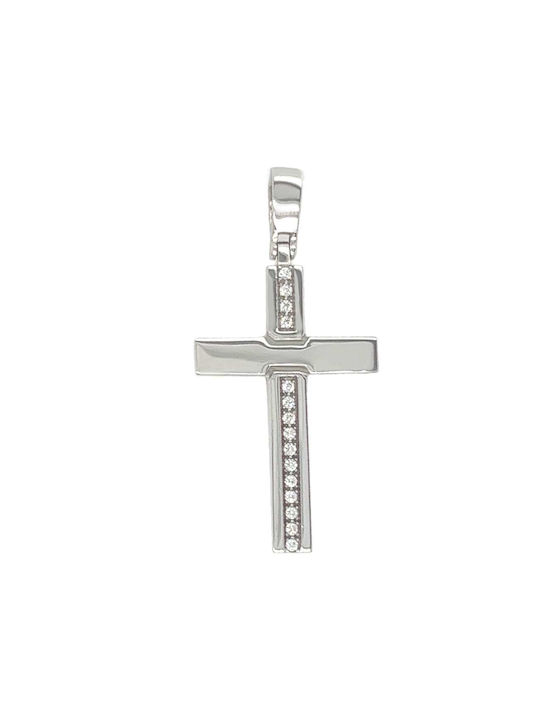 Xryseio Damen Weißgold Kreuz 14K