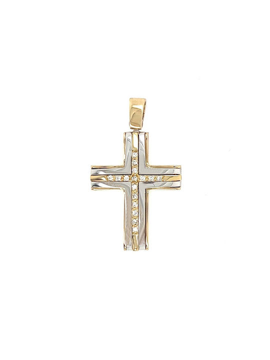 Xryseio Damen Gold Kreuz 14K