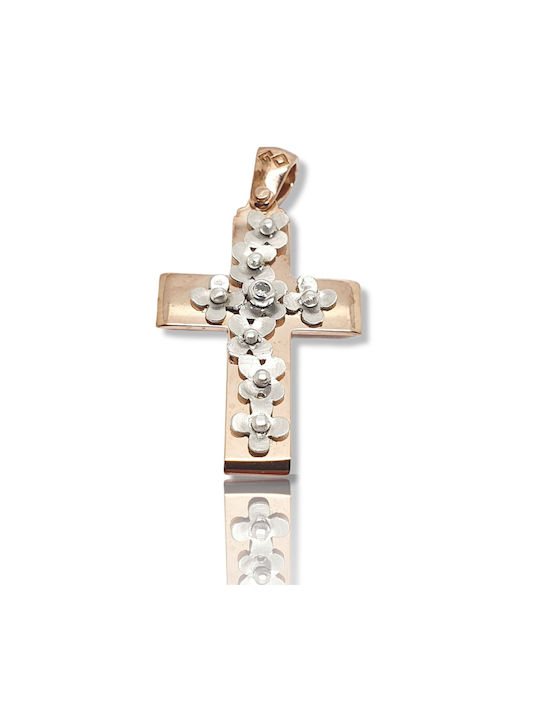 Mentzos Roségold Kreuz 14K