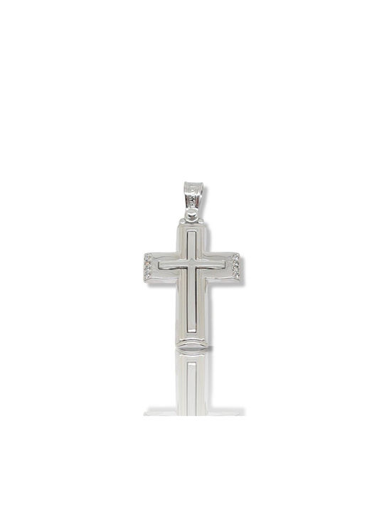 Mentzos White Gold Cross 14K