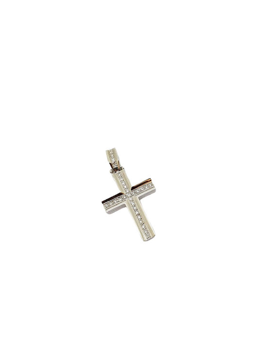 Mentzos Weißgold Kreuz 18K