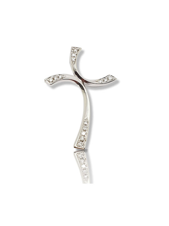 Mentzos White Gold Cross 14K