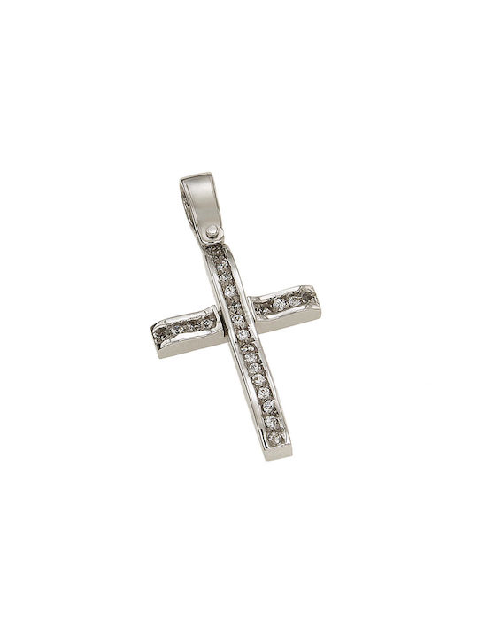 Dimiourgiko Vildiridis Women's White Gold Cross 14K