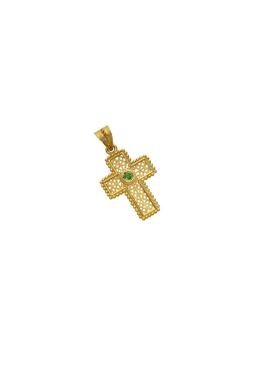 Dimiourgiko Vildiridis Damen Gold Kreuz 18K