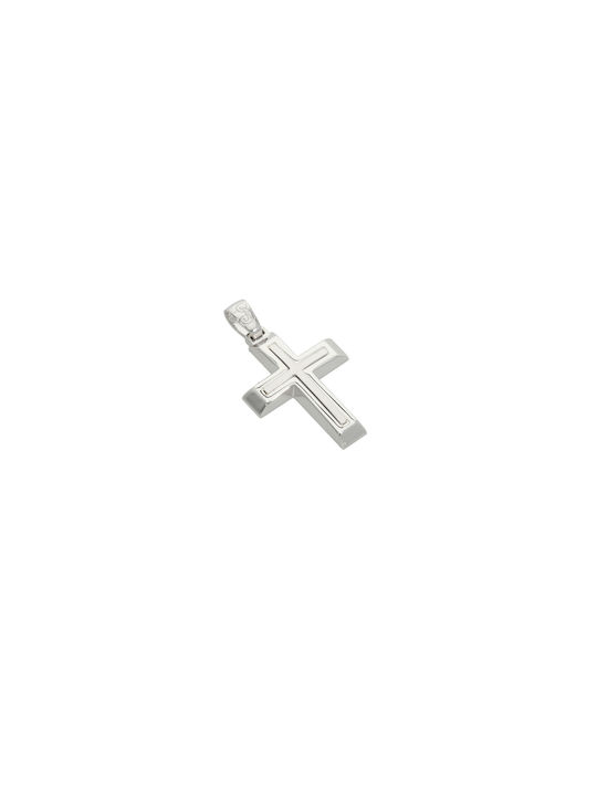 Dimiourgiko Vildiridis Men's White Gold Cross 18K