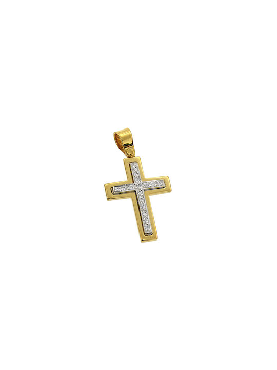 Dimiourgiko Vildiridis Damen Gold Kreuz 14K