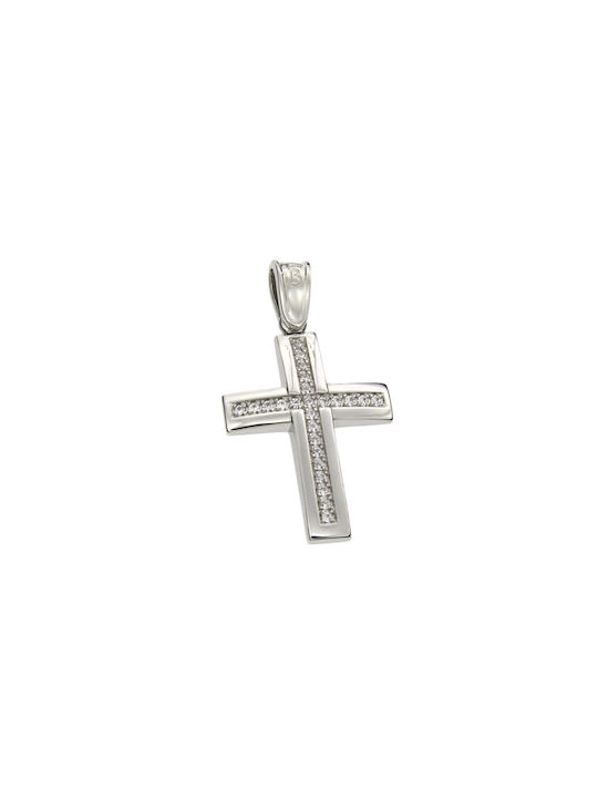 Dimiourgiko Vildiridis Women's White Gold Cross 14K