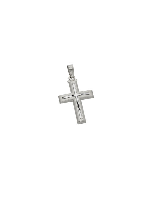 Dimiourgiko Vildiridis Herren Weißgold Kreuz 14K