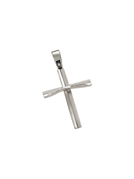 Dimiourgiko Vildiridis Herren Weißgold Kreuz 18K