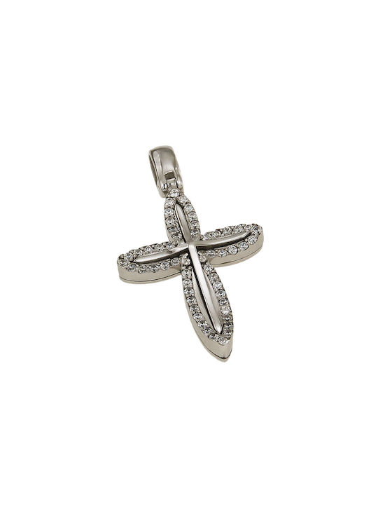 Dimiourgiko Vildiridis Women's White Gold Cross 14K