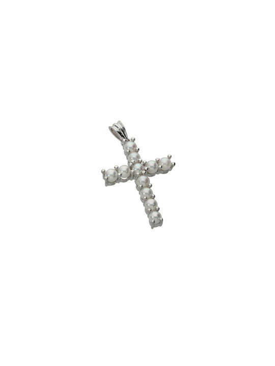 Dimiourgiko Vildiridis White Gold Cross 18K