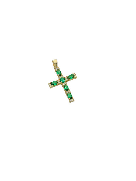 Dimiourgiko Vildiridis Damen Gold Kreuz 14K