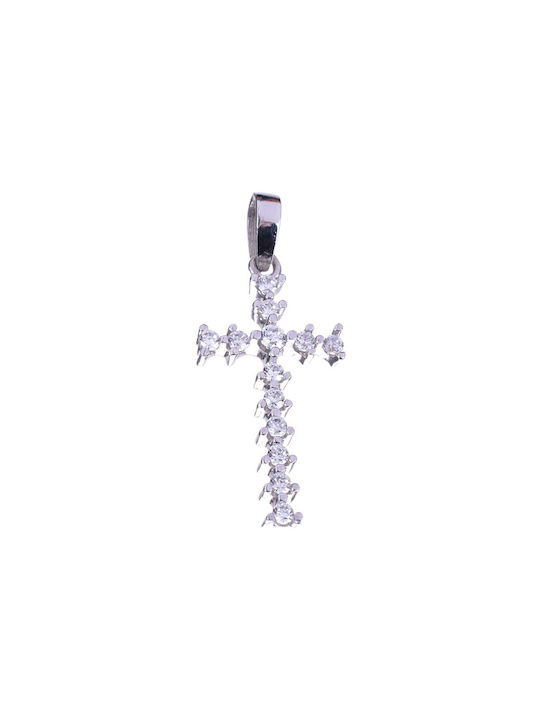 Gatsa White Gold Cross 14K