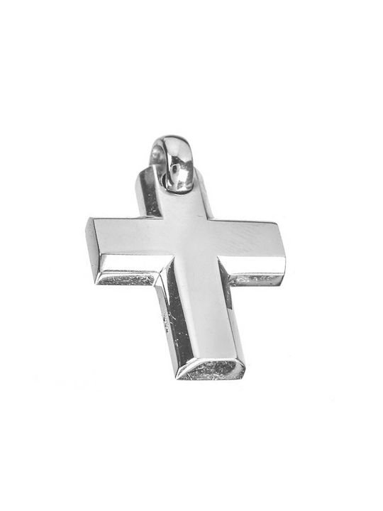 Gatsa Men's White Gold Cross 14K