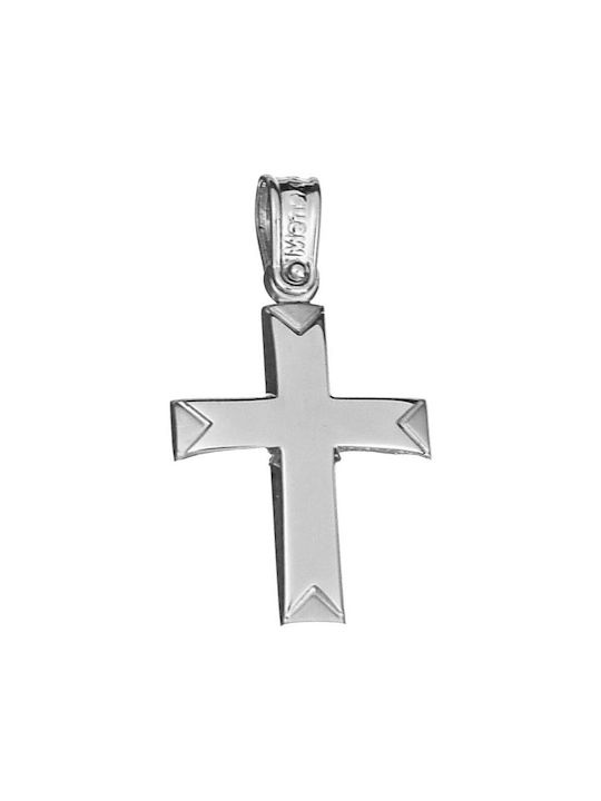 Gatsa Men's White Gold Cross 14K