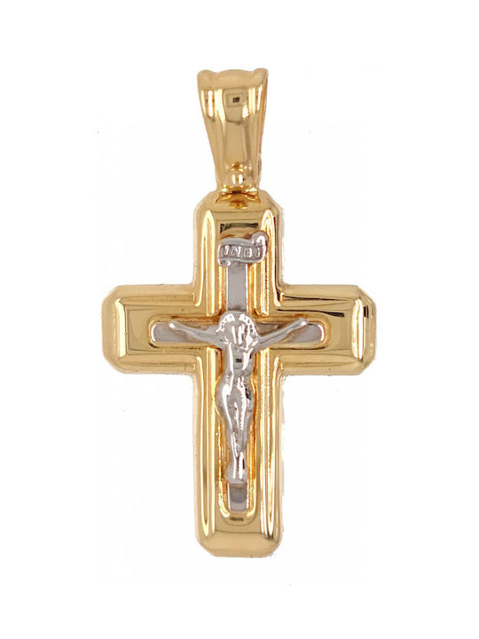 Mertzios.gr Gold Cross 14K with the Crucified