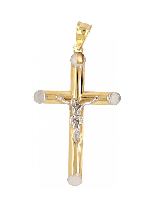 Mertzios.gr Gold Cross 14K with the Crucified