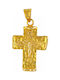 Mertzios.gr Gold Byzantine Cross 18K with the Crucified