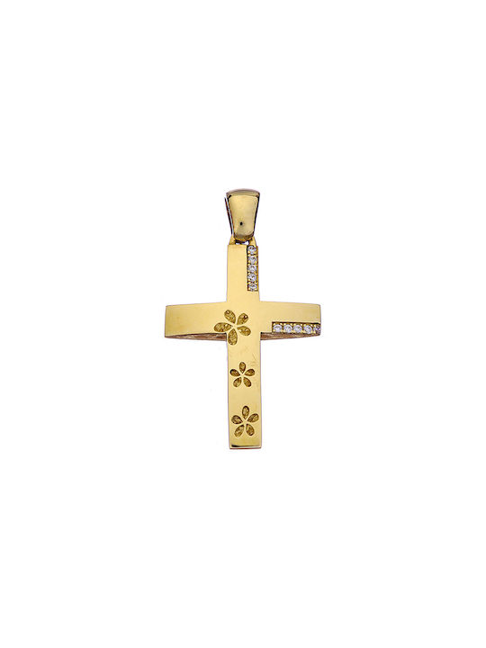 Papoulidis Jewellery Damen Gold Kreuz 14K