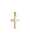 Papoulidis Jewellery Damen Gold Kreuz 14K mit Kette