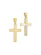 Papoulidis Jewellery Men's Gold Cross 14K Double Sided with Chain