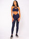 Training Women's Long Firming High Waist & Push Up Navy Blue Leggings