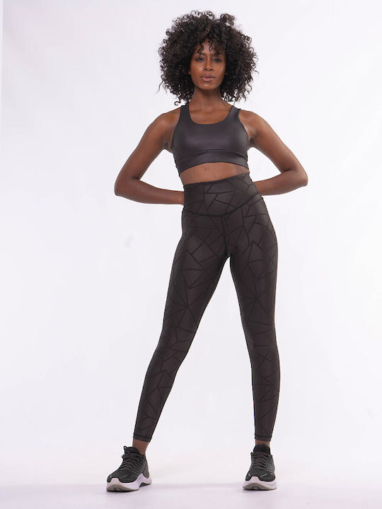 The Lady Women's Cropped Training Legging High Waisted & Push Up Black