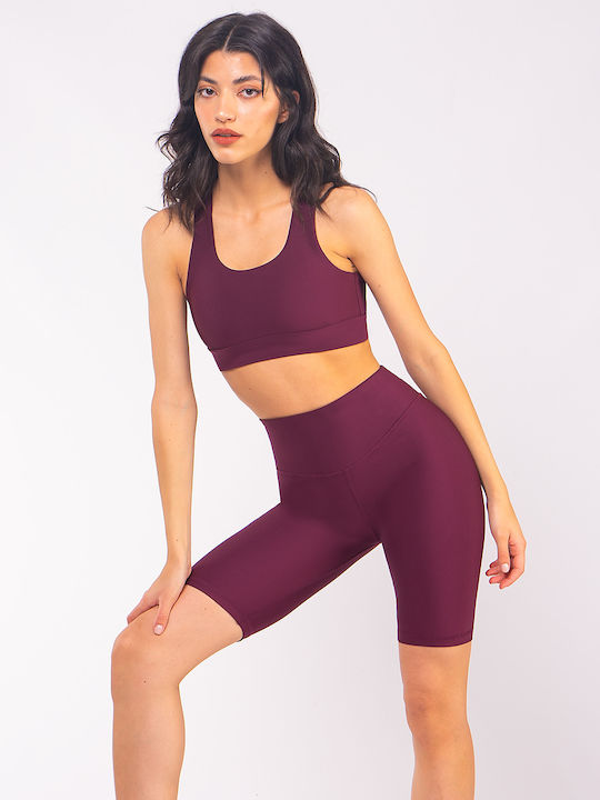 The Lady Women's Bike Training Legging High Waisted & Push Up Purple