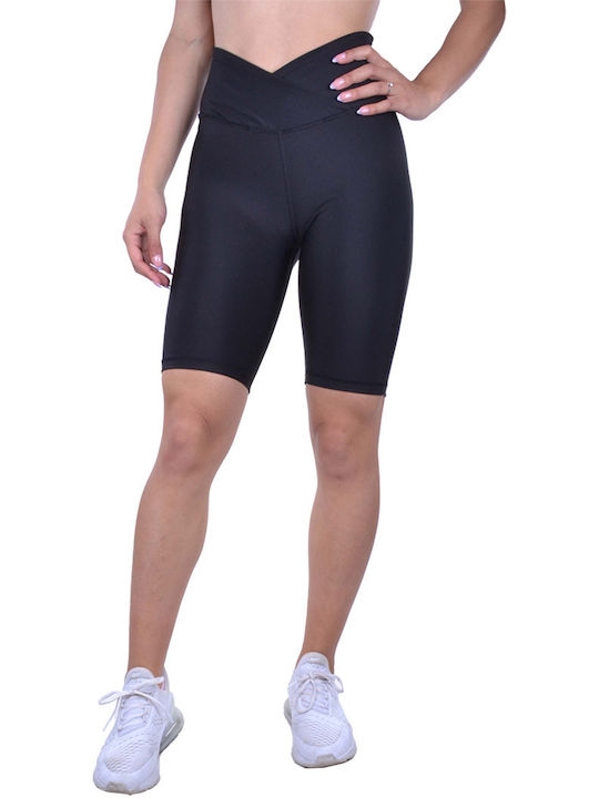 Training Damen Fahrrad Leggings Formendefinition Push-up Schwarz
