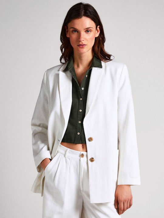 Pepe Jeans Women's Blazer White