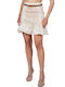 Hoch tailliert Mini Rock Beige