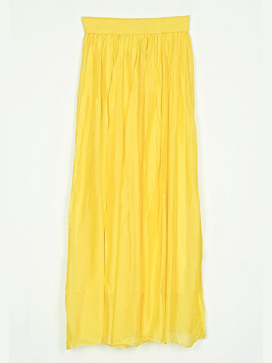 Cuca High Waist Women's Skirt Yellow