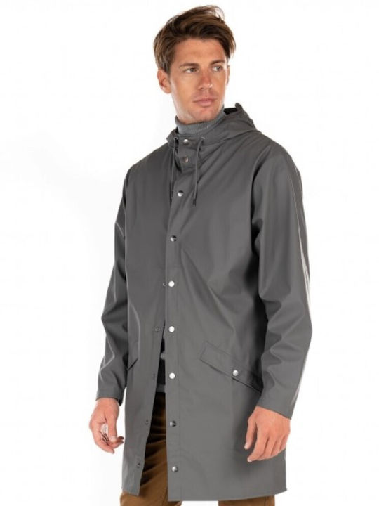 Rains Herren Winter Jacke Lässig Wasserdicht Gray