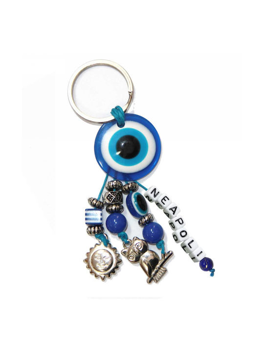 Kostibas Fashion Keychain Metallic Eye Blue