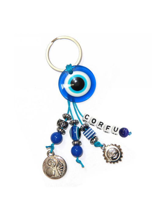 Kostibas Fashion Keychain Metallic Eye Blue