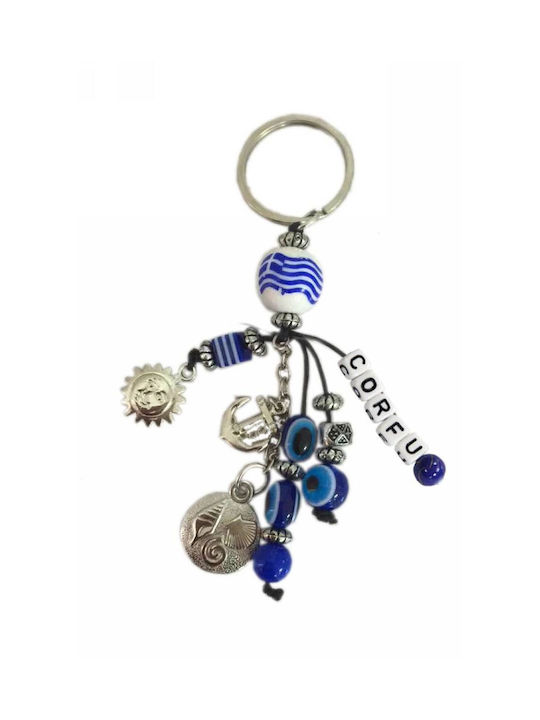 Kostibas Fashion Keychain Metallic Eye Blue