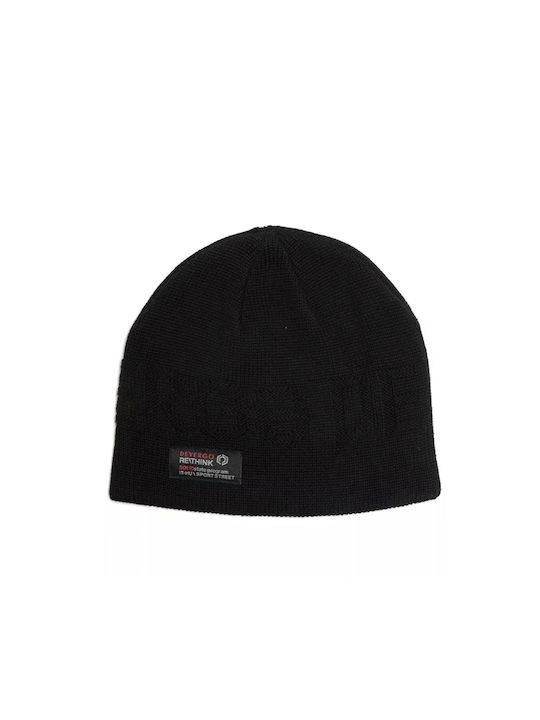 Devergo Beanie Ανδρικός Σκούφος Πλεκτός σε Μαύρο χρώμα