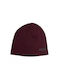 Knitted Beanie Cap Burgundy