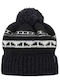 Knitted Fleece Beanie Cap Black