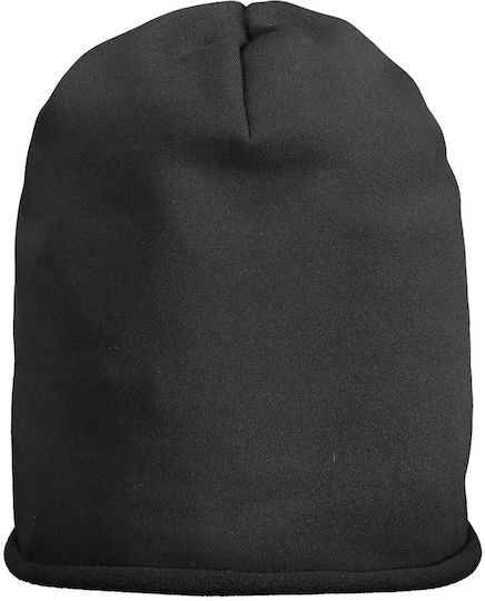Beanie Unisex Fleece Σκούφος Πλεκτός σε Μαύρο χρώμα