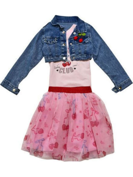 Restart for Kids Kinderbekleidungssets mit Rock und Mantel Blau 3 Stück