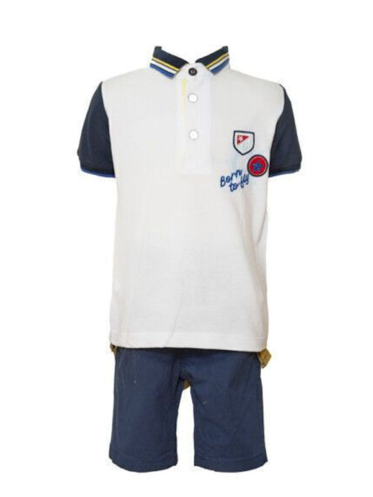 Restart for Kids White Kids Clothing Set with Shorts 2 Pieces