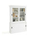 Authentic Style Подов Витрина за хол от MDF със Стъкло Бяла 130x40x191см
