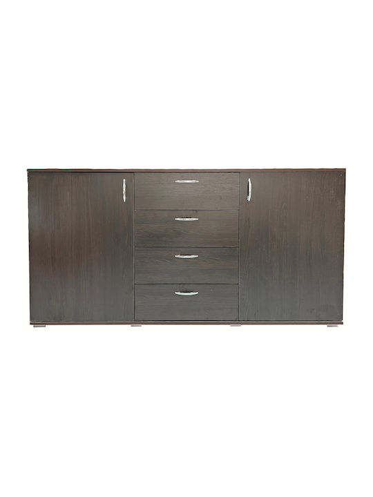 Sideboard Holz mit Schubladen Wenge 170x45x90cm